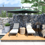 10FT  Hanging Outdoor Patio Umbrella W/ Cross Base