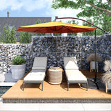 10FT  Hanging Outdoor Patio Umbrella W/ Cross Base