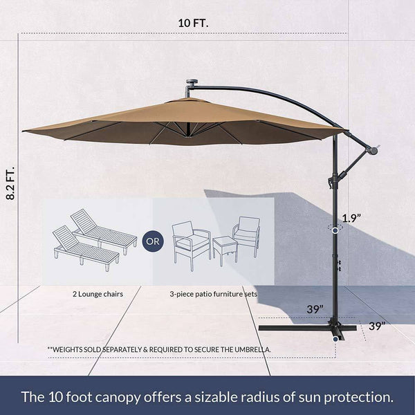 10FT Hanging Outdoor Patio Umbrella W/ Cross Base – Center Inc 10FT Hanging Outdoor Patio Umbrella W/ Cross Base – Center Inc