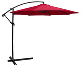 10FT  Hanging Outdoor Patio Umbrella W/ Cross Base