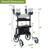 Upright Rollator Walker, Stand Up Rolling Walker with 8” Wheels - Generu - Generu