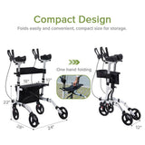 Upright Rollator Walker, Stand Up Rolling Walker with 8” Wheels - Generu - Generu