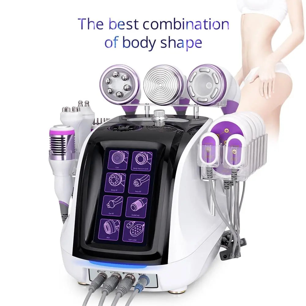 9 in 1 Ultrasonic 40K Unoisetion Laser Lipo Cavitation Machine