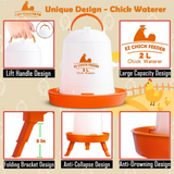 EZ 3.3lbs Chick Feeder & 2L Waterer