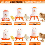 EZ 3.3lbs Chick Feeder & 2L Waterer