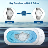 Ultrasonic Cleaner w/ Cleaning Solution For Jewelry, Glasses, Retainers