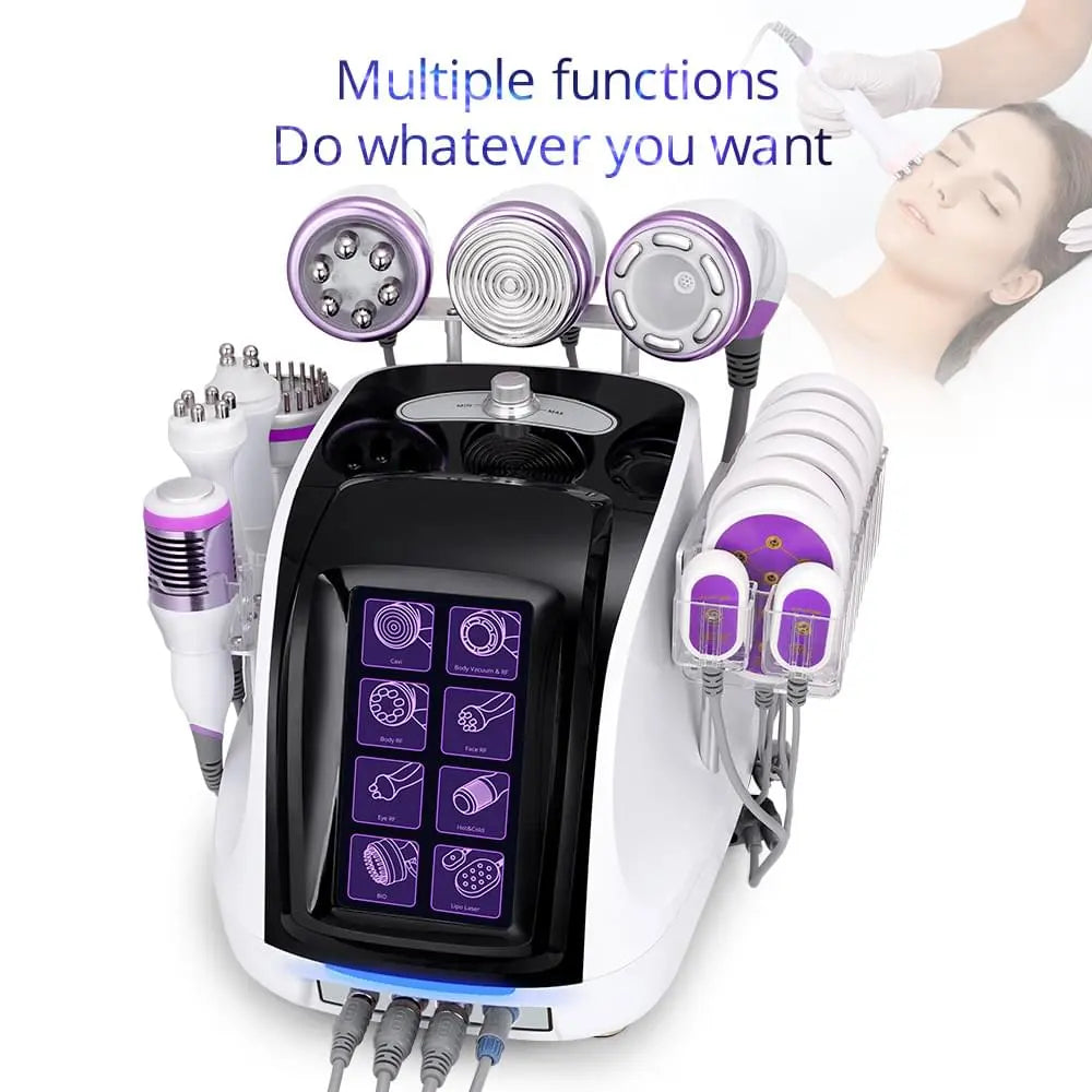 9 in 1 Ultrasonic 40K Unoisetion Laser Lipo Cavitation Machine