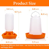 EZ 3.3lbs Chick Feeder & 2L Waterer