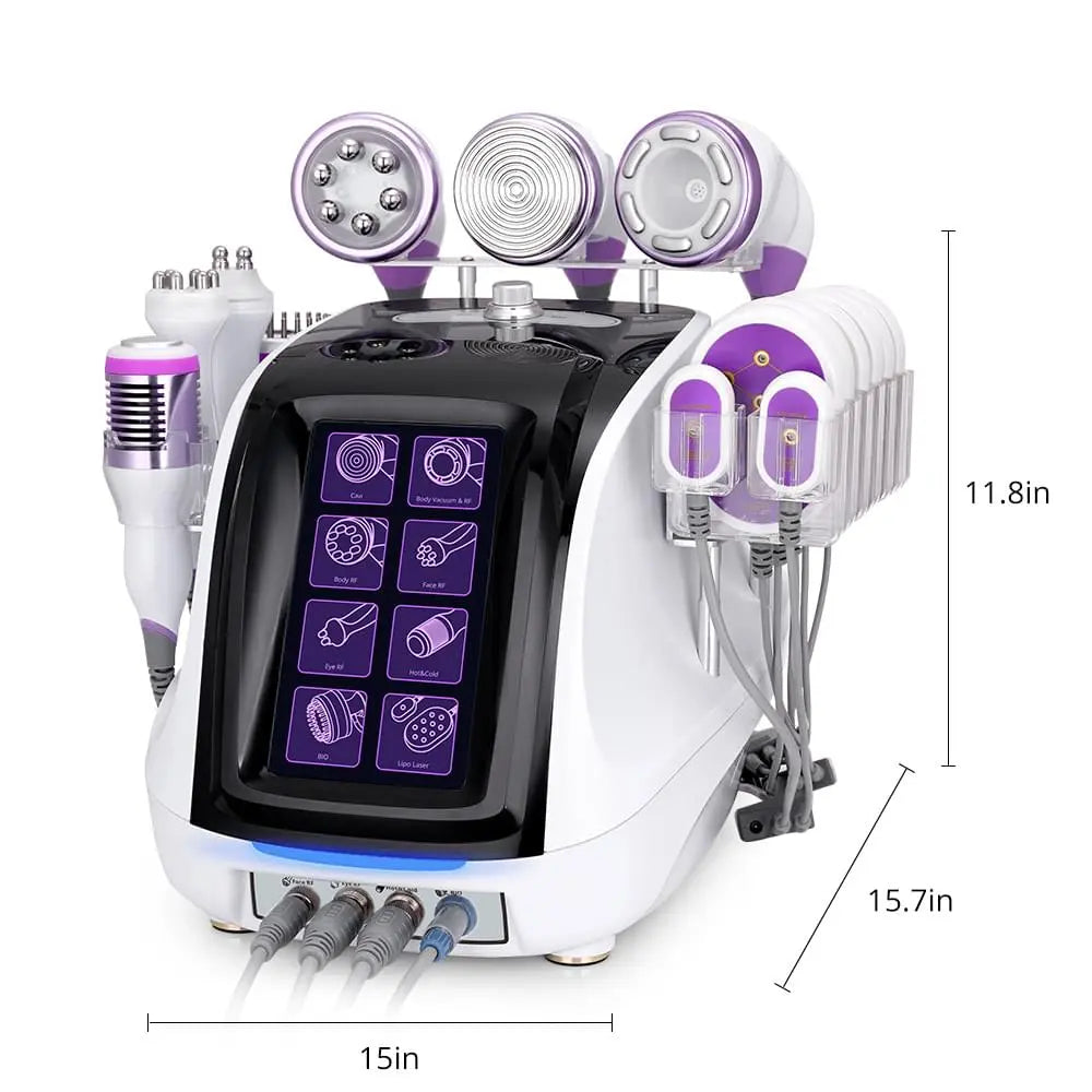 9 in 1 Ultrasonic 40K Unoisetion Laser Lipo Cavitation Machine