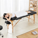 Professional 84" L 3 Fold Portable Adjustable Massage Table Bed