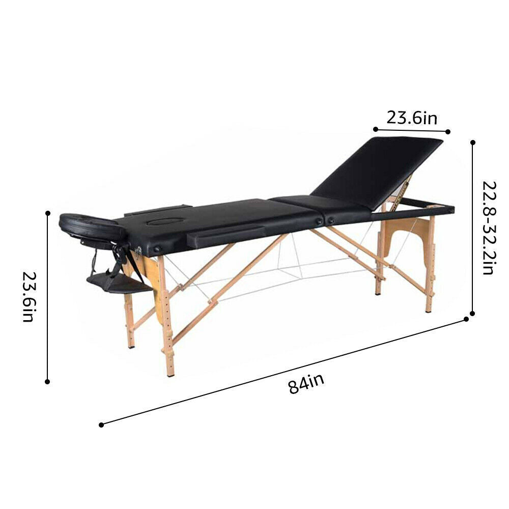 Professional Portable Massage Therapy Table 84" L 3 Fold