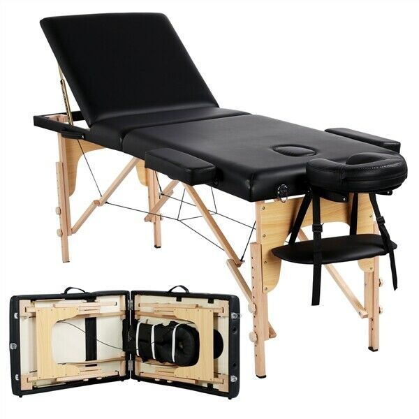 Professional 84" L 3 Fold Portable Adjustable Massage Table Bed - Generu - Generu