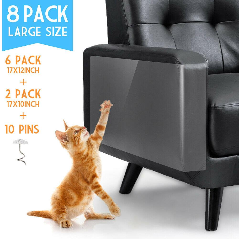 8PC Cat Scratch Furniture Protector Guards Anti-Scratch Couch Protector Pads