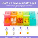 Monthly Medicine Organizer 2 Times a Day, One Month/30-Day Pill Box