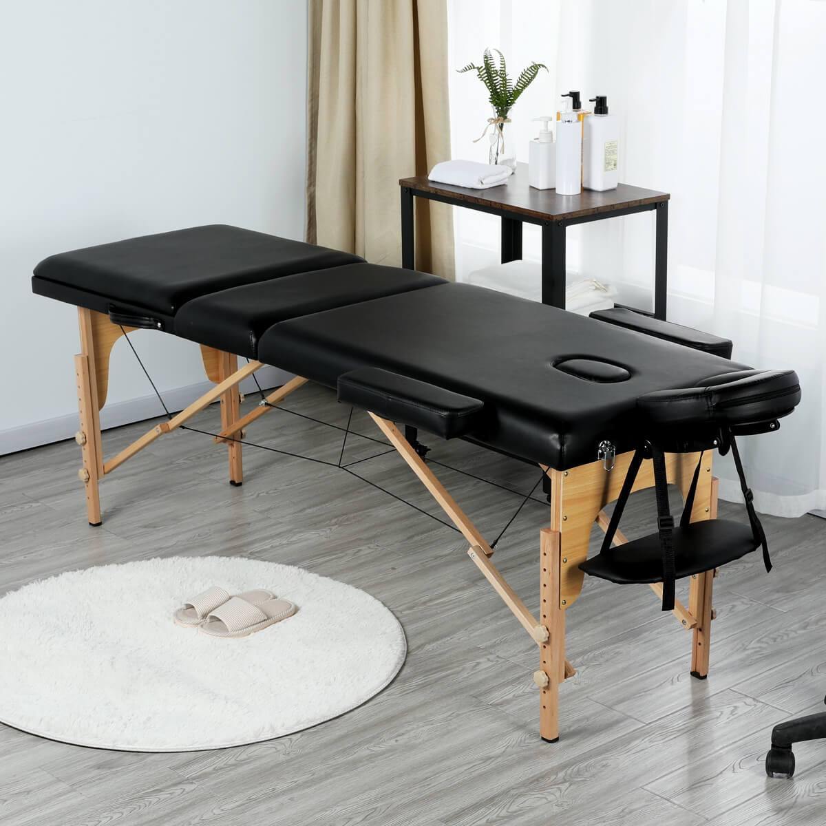 Professional 84" L 3 Fold Portable Adjustable Massage Table Bed - Generu - Generu