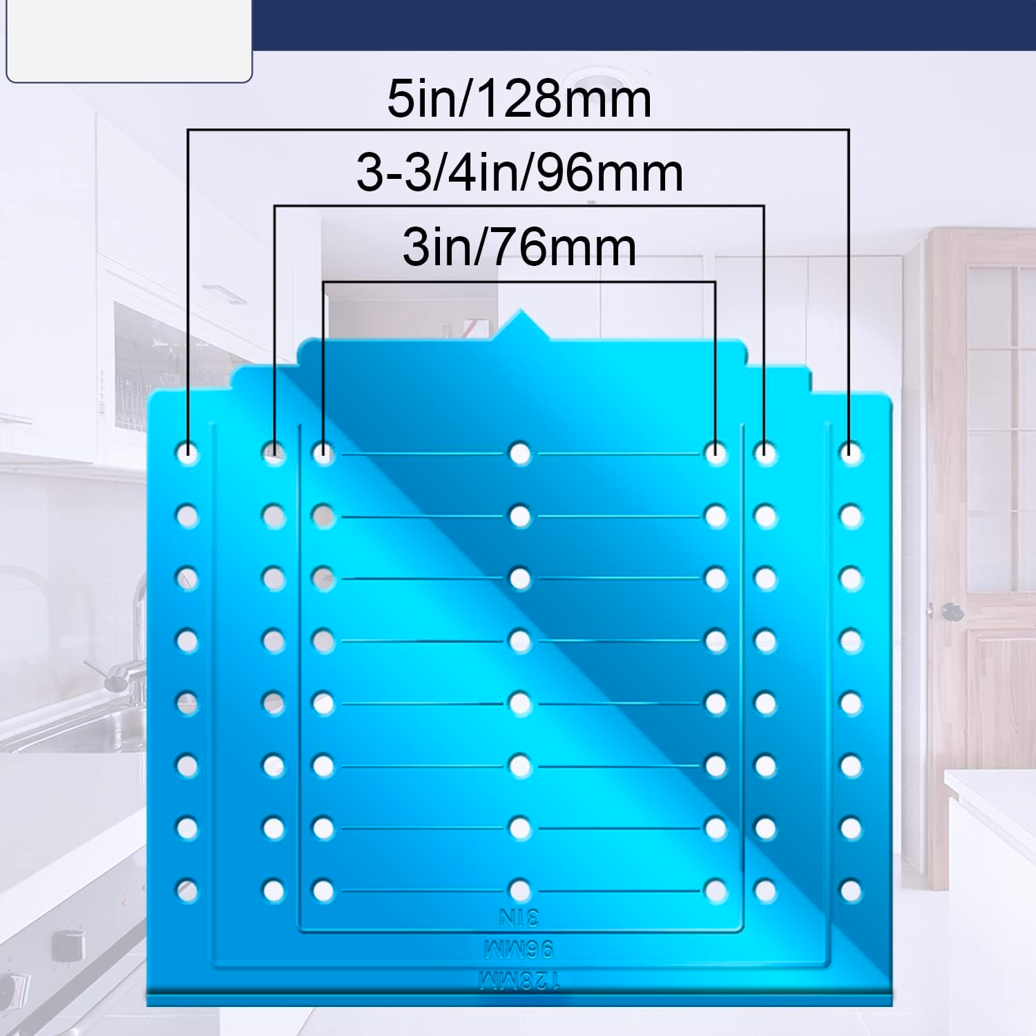 Acrylic Knob Handle Template (Blue) Center Inc.