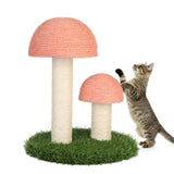 Adjustable Mushroom Shape Cat Tree Scratching Post Tower