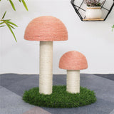 Adjustable Mushroom Shape Cat Tree Scratching Post Tower