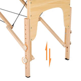 Professional 84" L 3 Fold Portable Adjustable Massage Table Bed - Generu - Generu