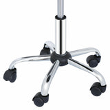 Adjustable Medical Spa Black 25" Padded Rolling Stool With Wheels