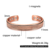 Twisted Copper Bracelets for Women Men Energy Magnetic Bracelet Benefits Men Adjustable Cuff Bracelets Bangles Health Copper