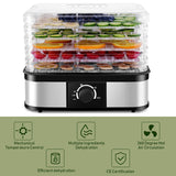 5 Tray Food Dehydrator Fruit Vegetable Meat Dryer