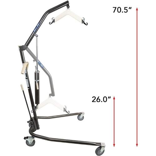 Portable Hydraulic Hoyer Patient Lift w/ Sling and Commode - Generu - Generu