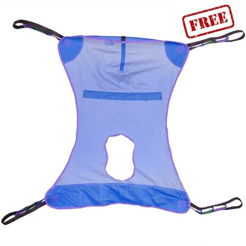Portable Hydraulic Hoyer Patient Lift w/ Sling and Commode - Generu - Generu