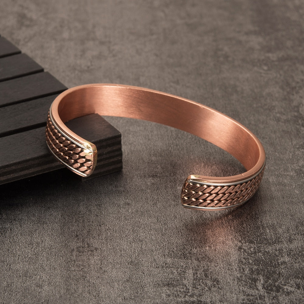 Twisted Copper Bracelets for Women Men Energy Magnetic Bracelet Benefits Men Adjustable Cuff Bracelets Bangles Health Copper