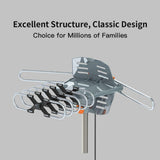 250 Miles Outdoor Digital Amplified HDTV Antenna, Motorized 360° Rotation W/ Pole - Generu - Generu