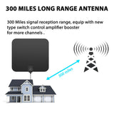 300 Miles Indoor Digital Amplified HDTV Antenna w/ Signal Booster - Generu - Generu