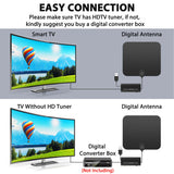 300 Miles Indoor Digital Amplified HDTV Antenna w/ Signal Booster - Generu - Generu