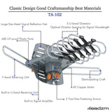 250 Miles Outdoor Digital Amplified HDTV Antenna, Motorized 360° Rotation W/ Pole - Generu - Generu