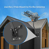 250 Miles Outdoor Digital Amplified HDTV Antenna, Motorized 360° Rotation W/ Pole - Generu - Generu