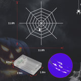 12FT LED Spider Web Halloween Party Decorations Outdoor