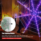 12FT LED Spider Web Halloween Party Decorations Outdoor