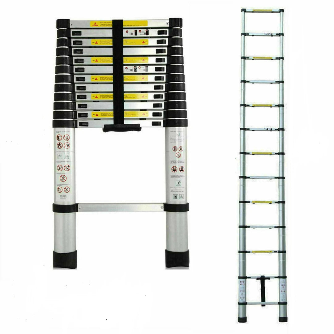 10.5ft Compact Telescoping Attic Access Folding Ladder Loft Stairs ...