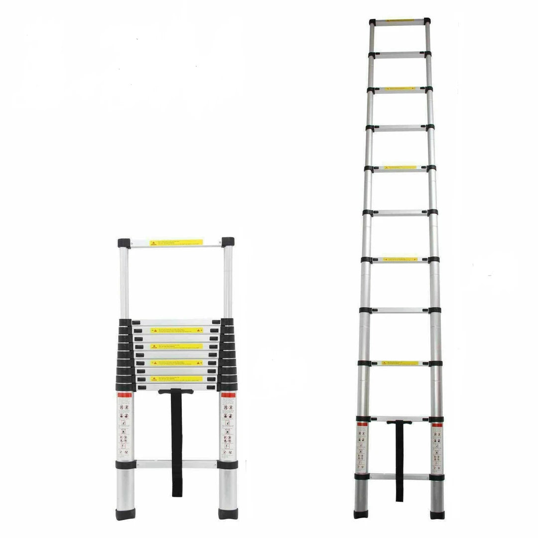 10.5ft Compact Telescoping Attic Access Folding Ladder Loft Stairs ...