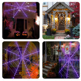 12FT LED Spider Web Halloween Party Decorations Outdoor